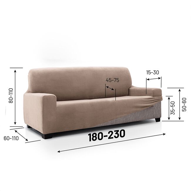 REGAL MILLS EASYSTRETCH VELVET LINEN 3 Seater Sofa Cover