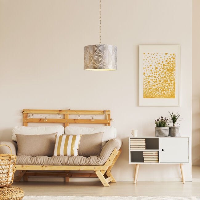 Metallic Feather Light Shade