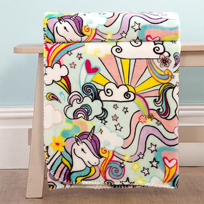 Groovy Unicorn 120cm x 150cm Throw