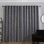 BLACKOUT & THERMAL BOBBLE BLACK  66x72 Curtain