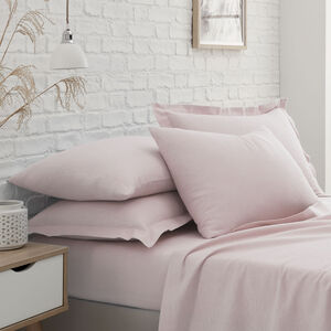 Housewife Pillowcase Pair Brushed Cotton - Pink