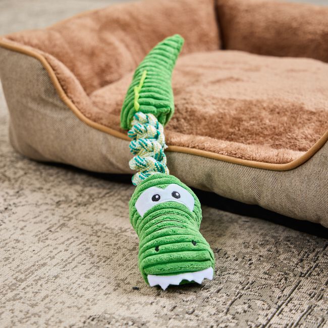 Crocodile Dog Toy With Rope