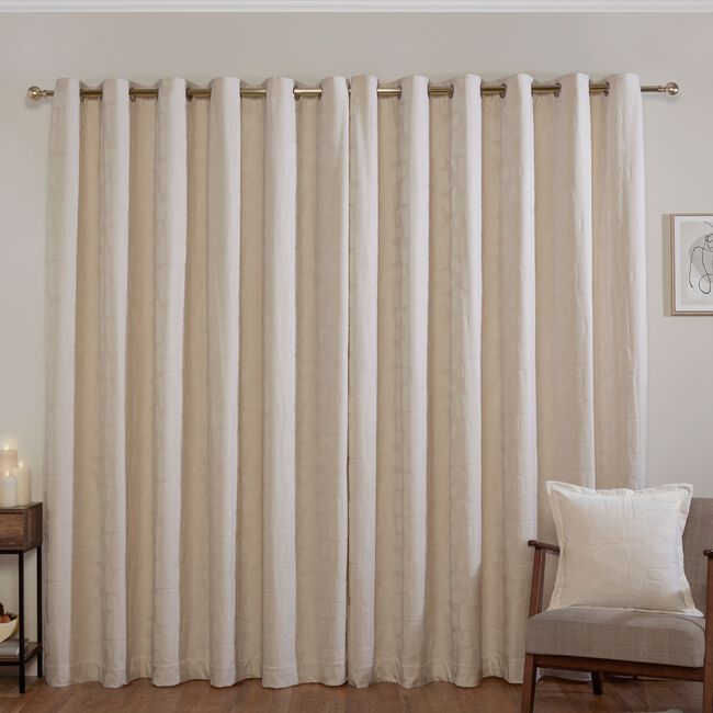 CHENILLE MILANI WINTER WHITE 66x54 Curtain