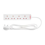 4 Way Extension Lead 2m Blister Pack