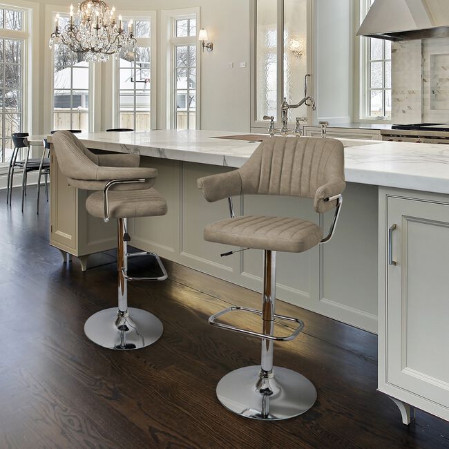 BELMONT Barstool Velvet Taupe