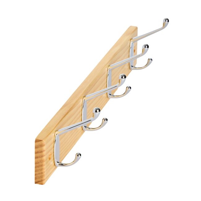 4 Hook Pine Wooden Board