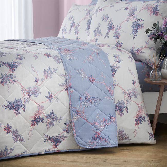 Wisteria Heather Bedspread 200cm x 220cm - Lilac