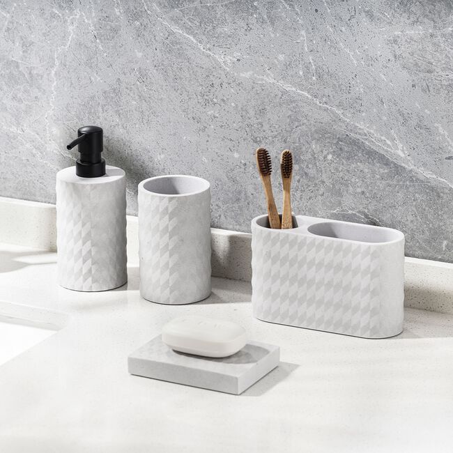 Cool Grey Chequered Tumbler