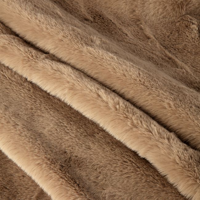 NICOLE DAY FAUX FUR NATURAL 130x170cm Throw