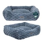 TEXTURED SQUARE PET BED LARGE 71X58X25CM