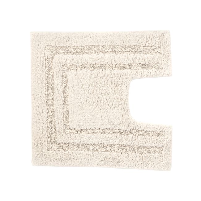 COTTON BORDER IVORY 50x50 Pedestal Mat