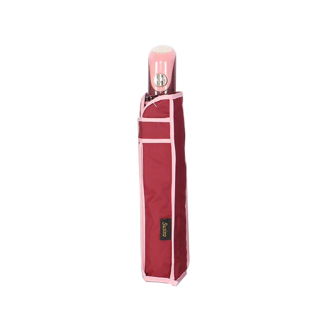 Susino Semi-Auto Compact Burgundy Umbrella w/Cover