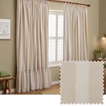 BIRDIE STRIPE OAT/MILK PENCIL PLEAT 168X229 Curtain