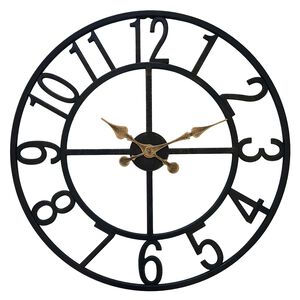 50.8cm Black Skeleton Wall Clock