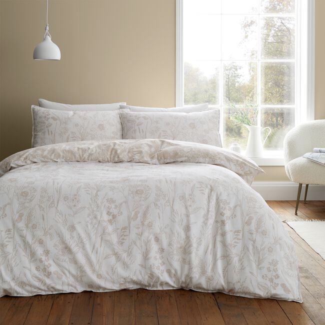 BIANCA SINGLE DUVET COVER Brushed Floral Toile