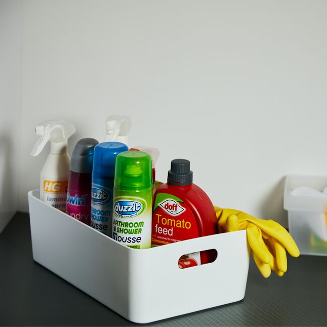 Studio 2 Etched White 17.01 Storage Basket