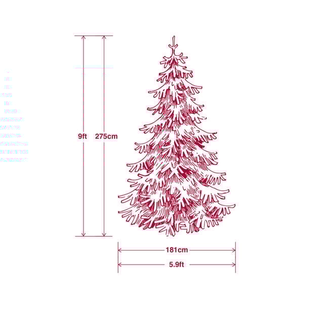 Nebraska 9ft Christmas Tree