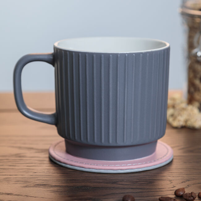 Mason Cash Embossed Line Grey Mug