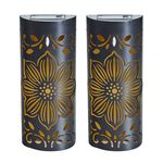 Decorative Flower Solar Wall Light - 2 Pack