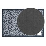 JVL Flowers Black/Grey Mega Mat 50cm x 75cm