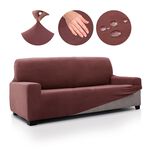 REGAL MILLS EASYSTRETCH VELVET BORDEAUX  4 Seater Sofa Cover