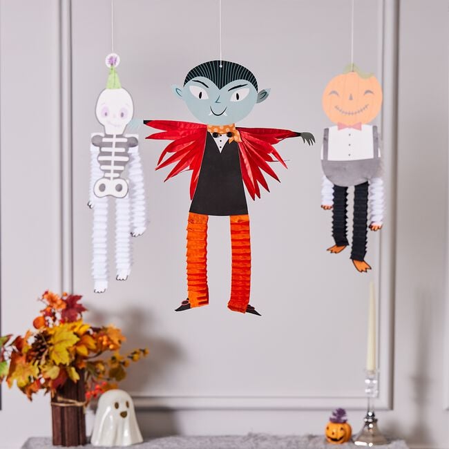 Set of 3 Honeycomb Halloween Characters