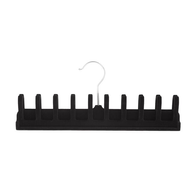 Skinny Velvet Black Tie & Belt Hanger