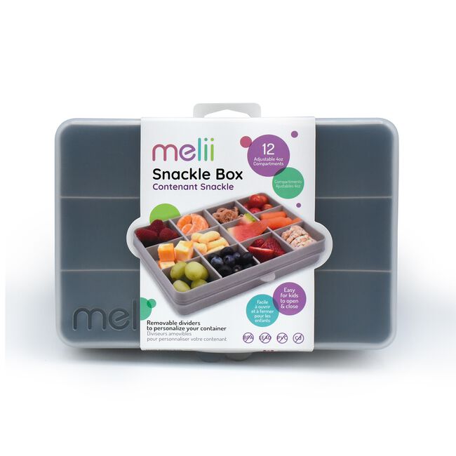 Melii Grey Compartment Snackle Lunch Box