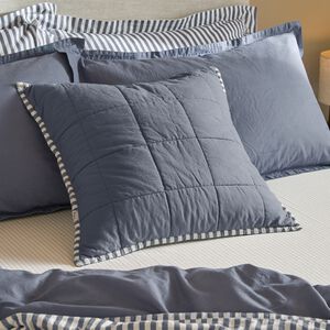 HEBDEN STRIPE  NAVY  55X55 CUSHION 