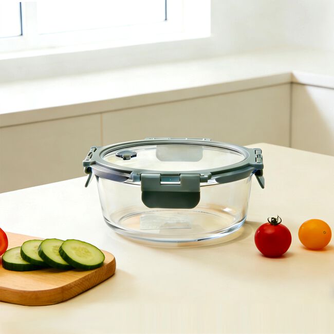 Glona Round 0.95L Glass Food Storage Container