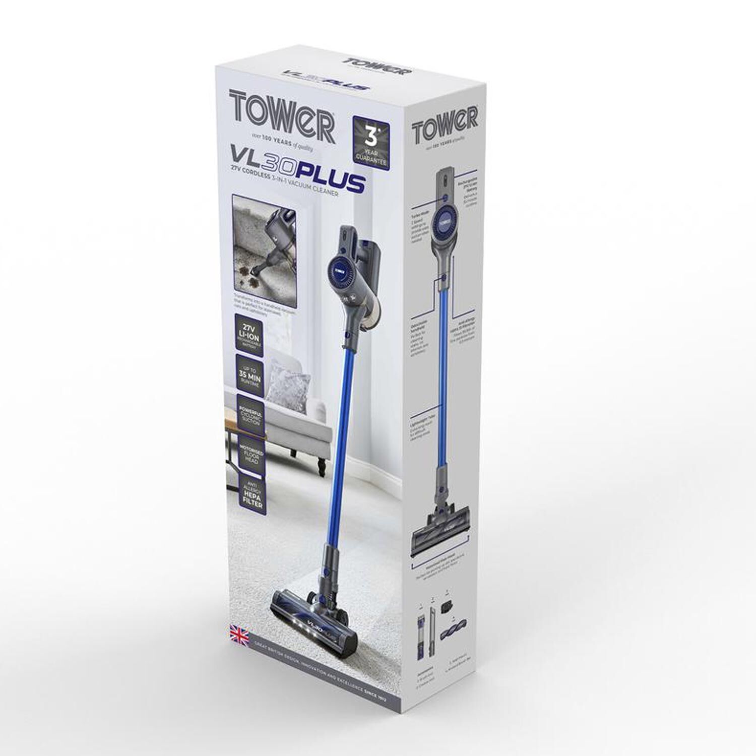 Tower VL30 Plus 3-in-1 Cordless Vacuum 