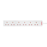 6 Way Extension Lead 2m Blister Pack