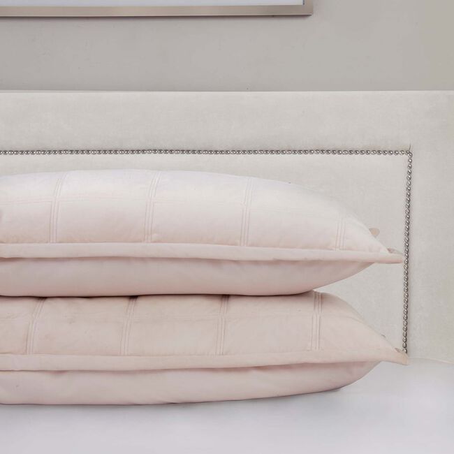 Quilted Hotel Velvet Mink 50cm x 75cm Pillowshams