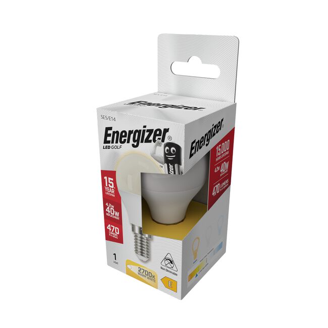 Energizer E14 LED Golf Bulb Opal 5.9W (EQ40W)