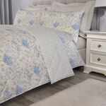 Rabbit Garden Toile Bedspread 200 x 220cm - Blue