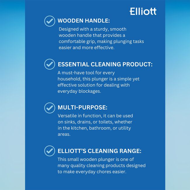Elliott Wooden Plunger Black