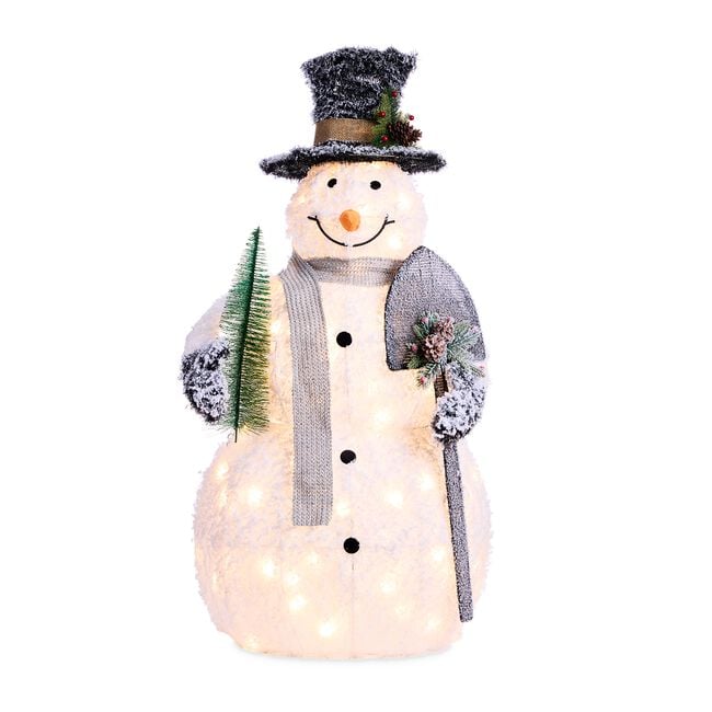 Light Up Snowman with Shovel 1.2m