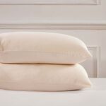 Cotton Muslin Housewife Pillowcase Pair - Ivory