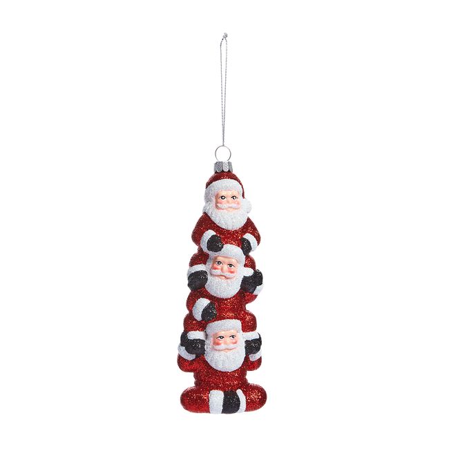 Stacked Santas Tree Decoration