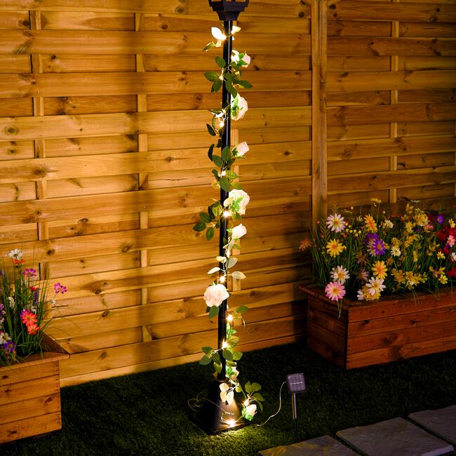 2m Rose Solar Garland