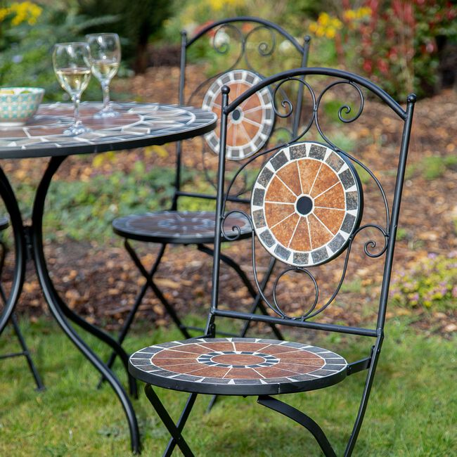 Diamond Mosaic Bistro Set 5 Piece