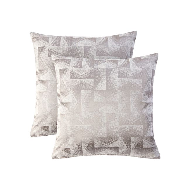 GRAPHIC GEO GREY 2PK Cushion Covers 45x45