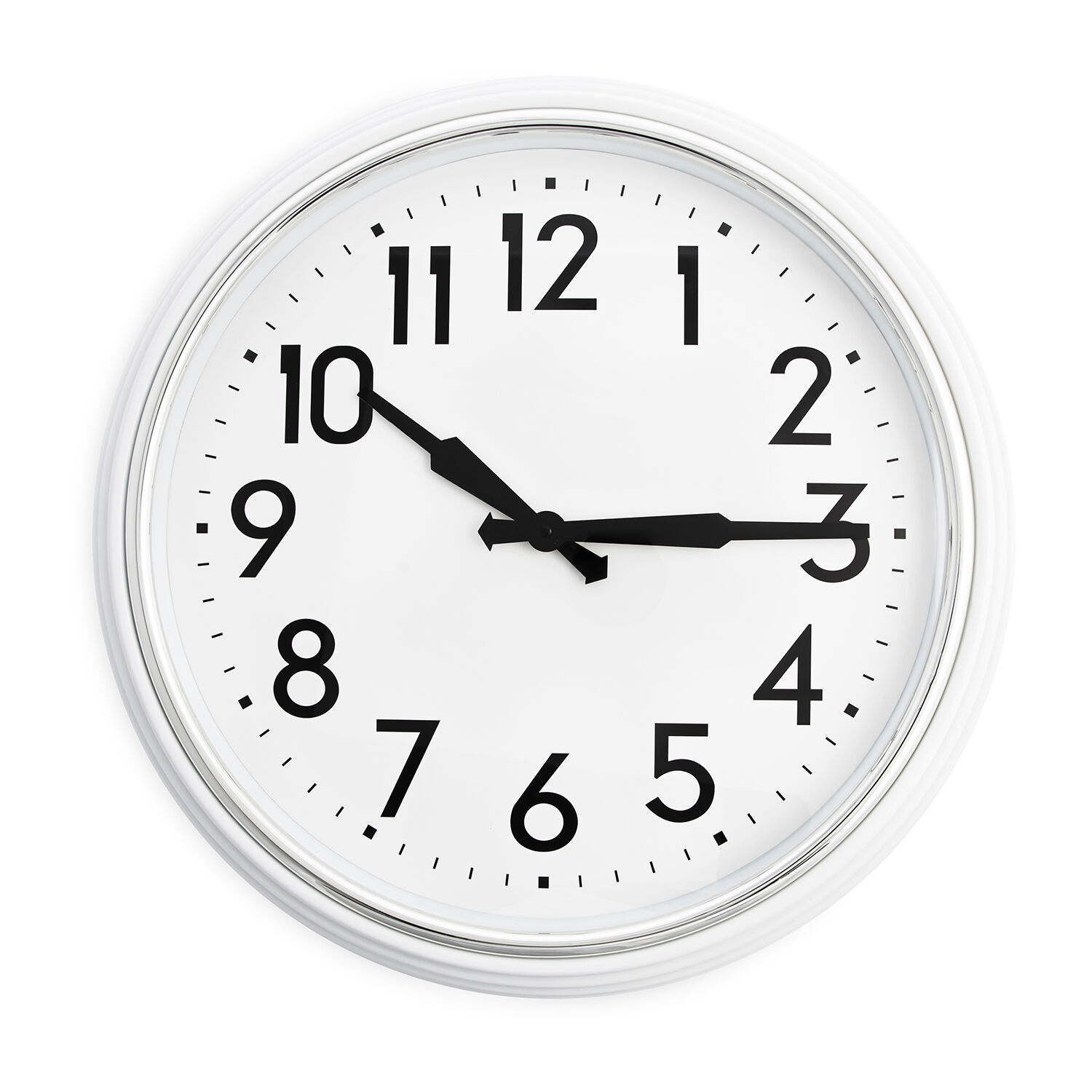 23" White Classic Collection Clock