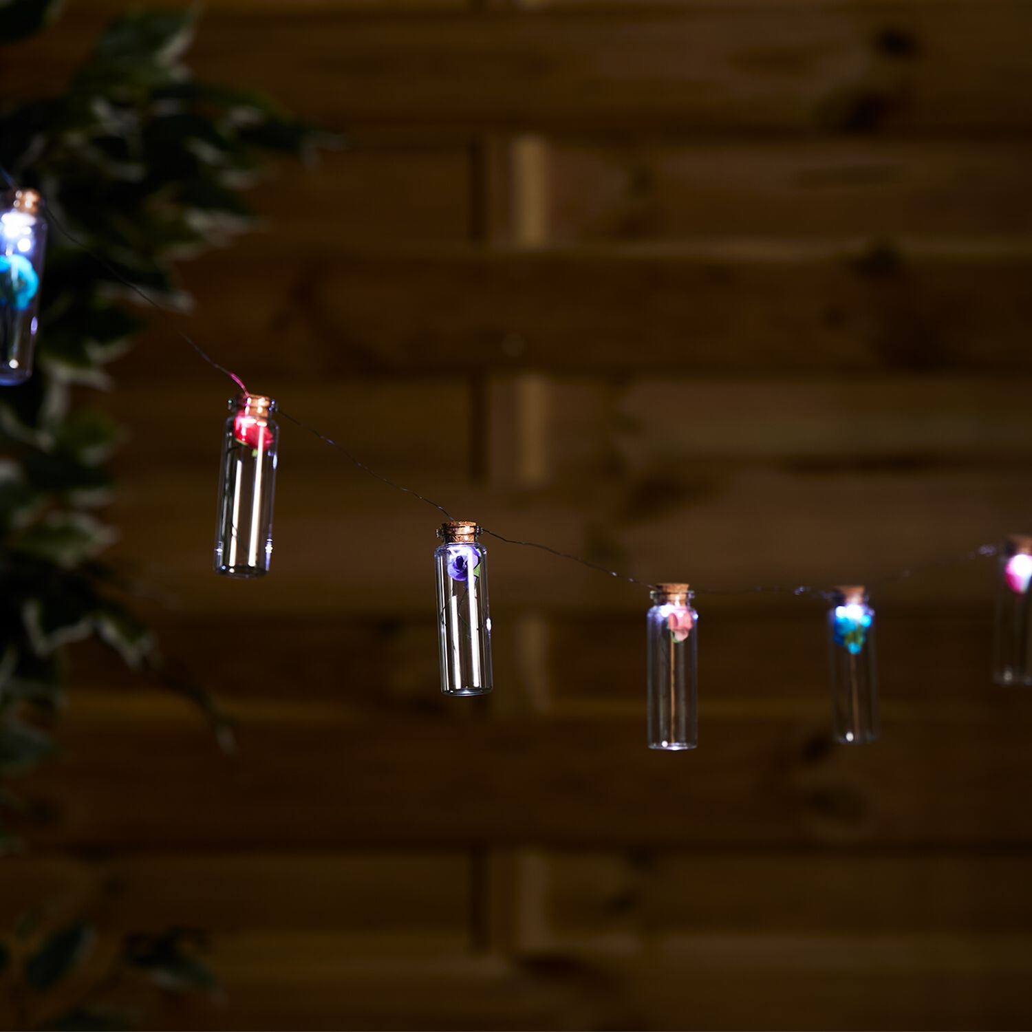 10 Bottled Flower Solar String Lights
