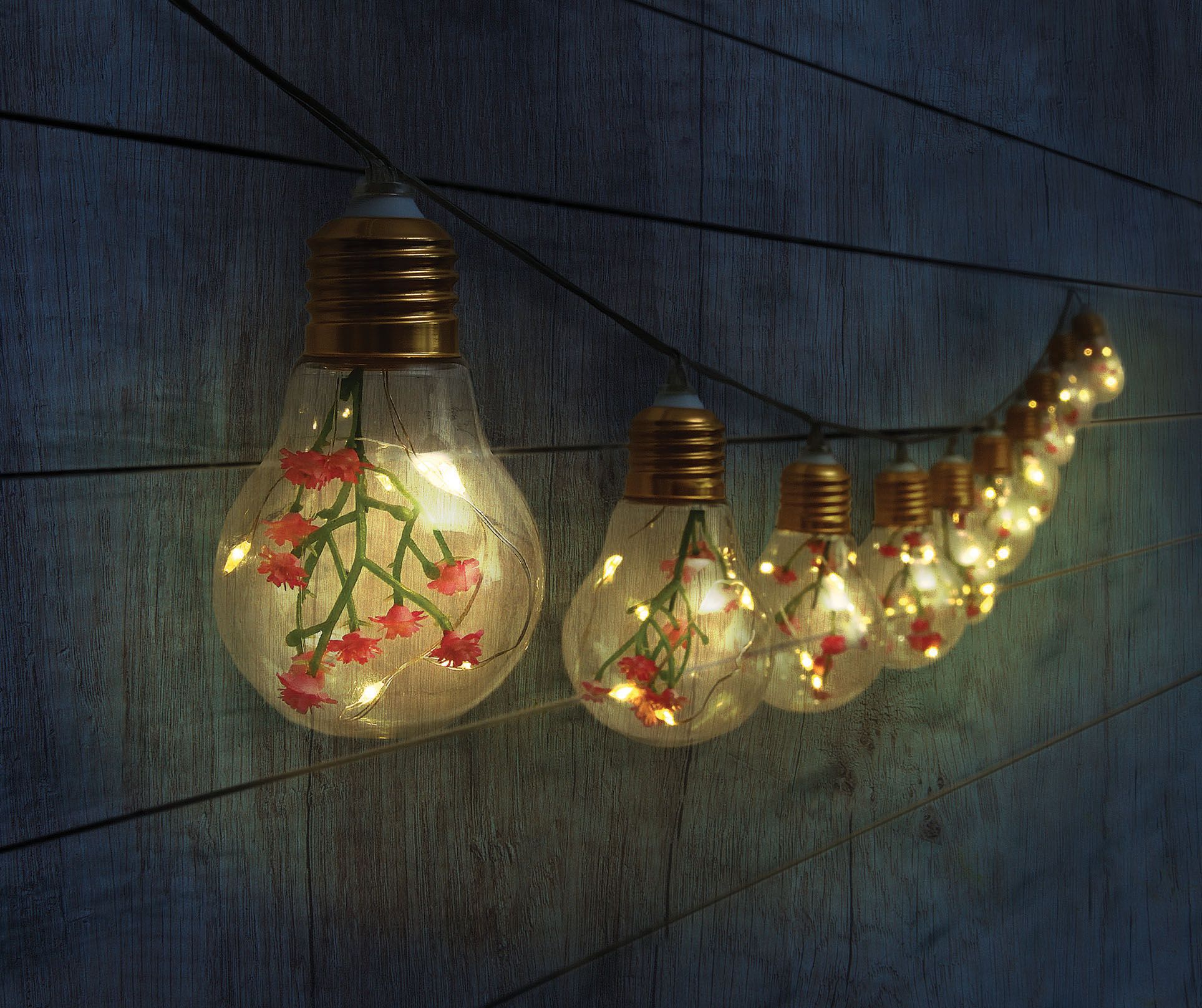 10 Solar Flower Bulb String Light