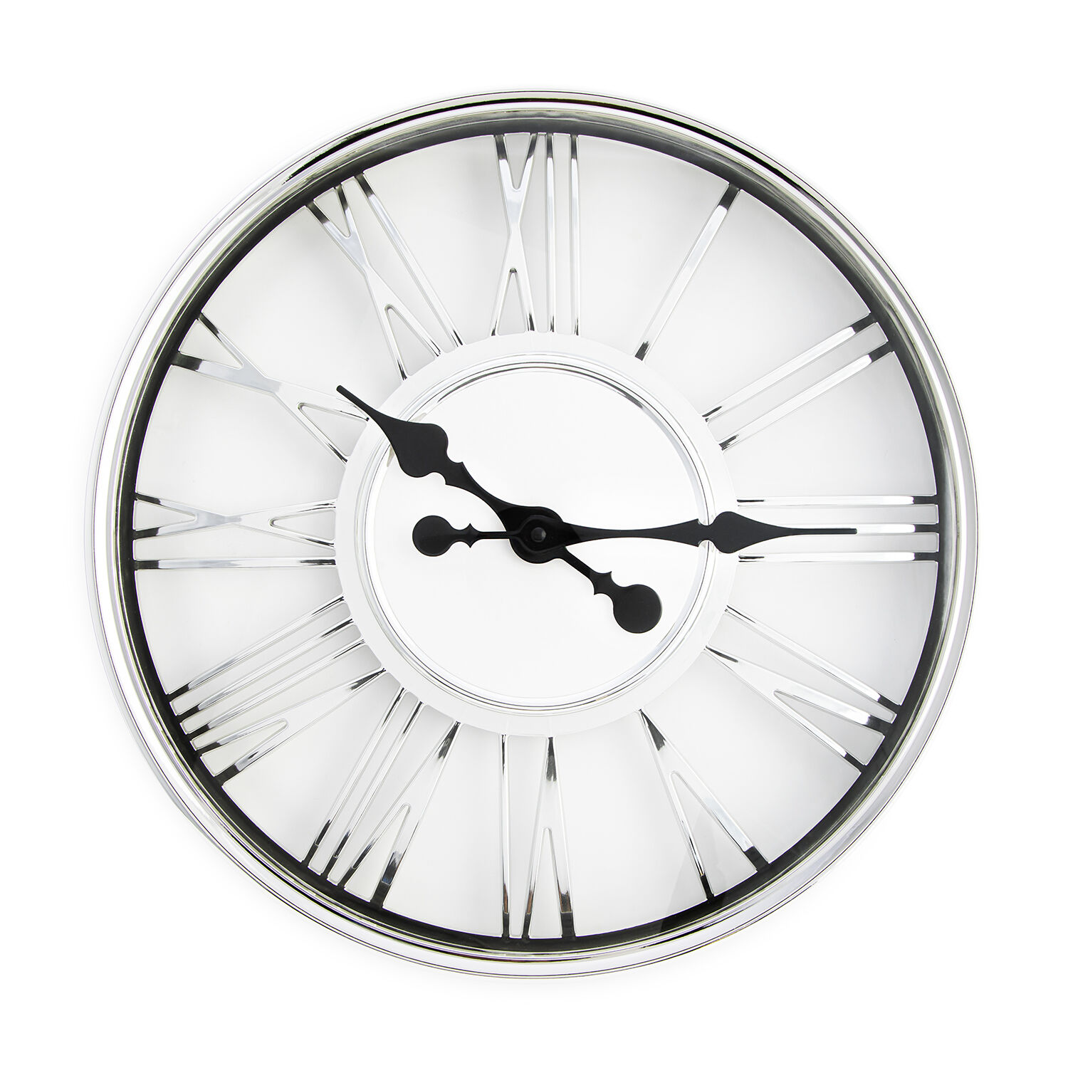 18" Chrome Numerals Clock