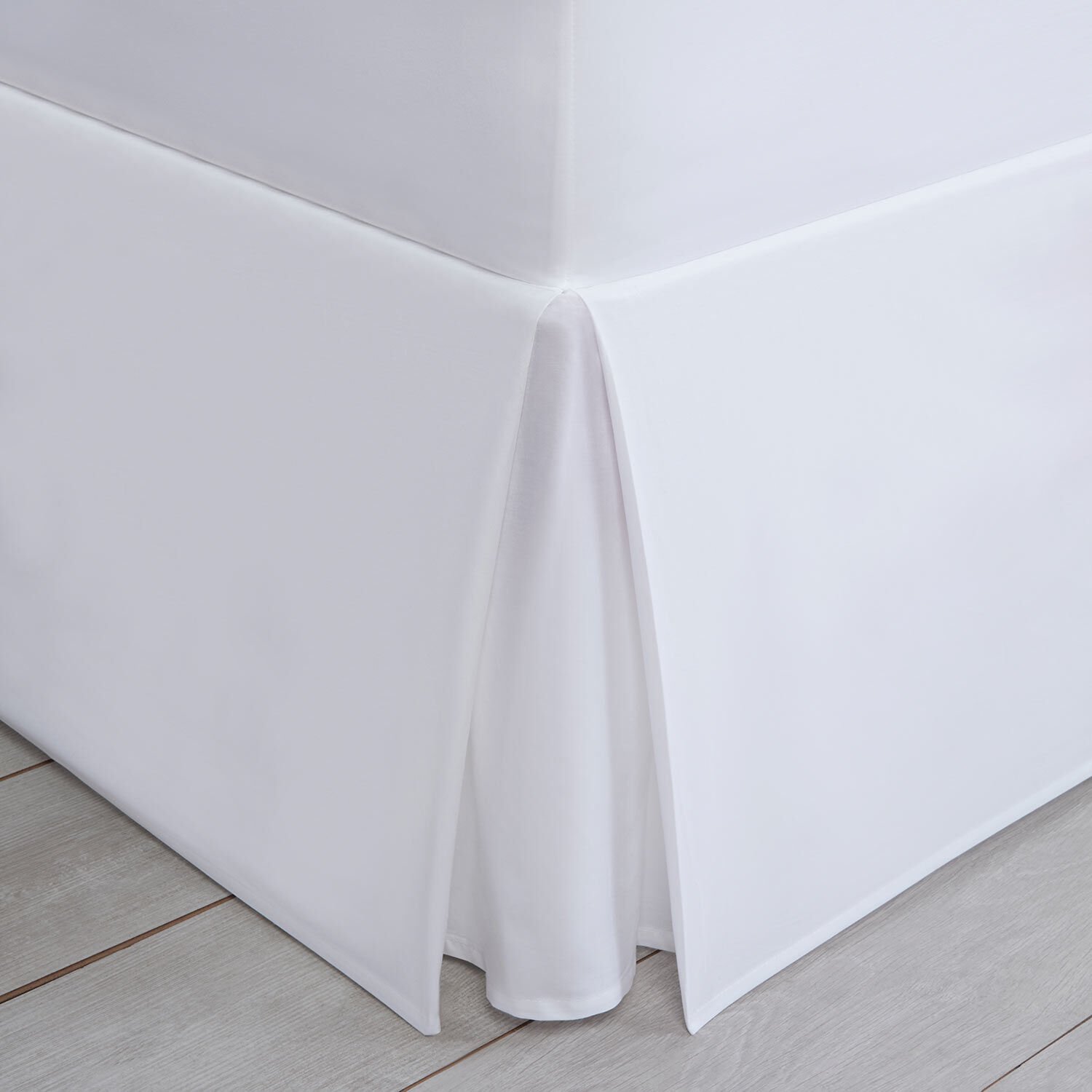 SINGLE BASE VALANCE 200 Threadcount Cotton White