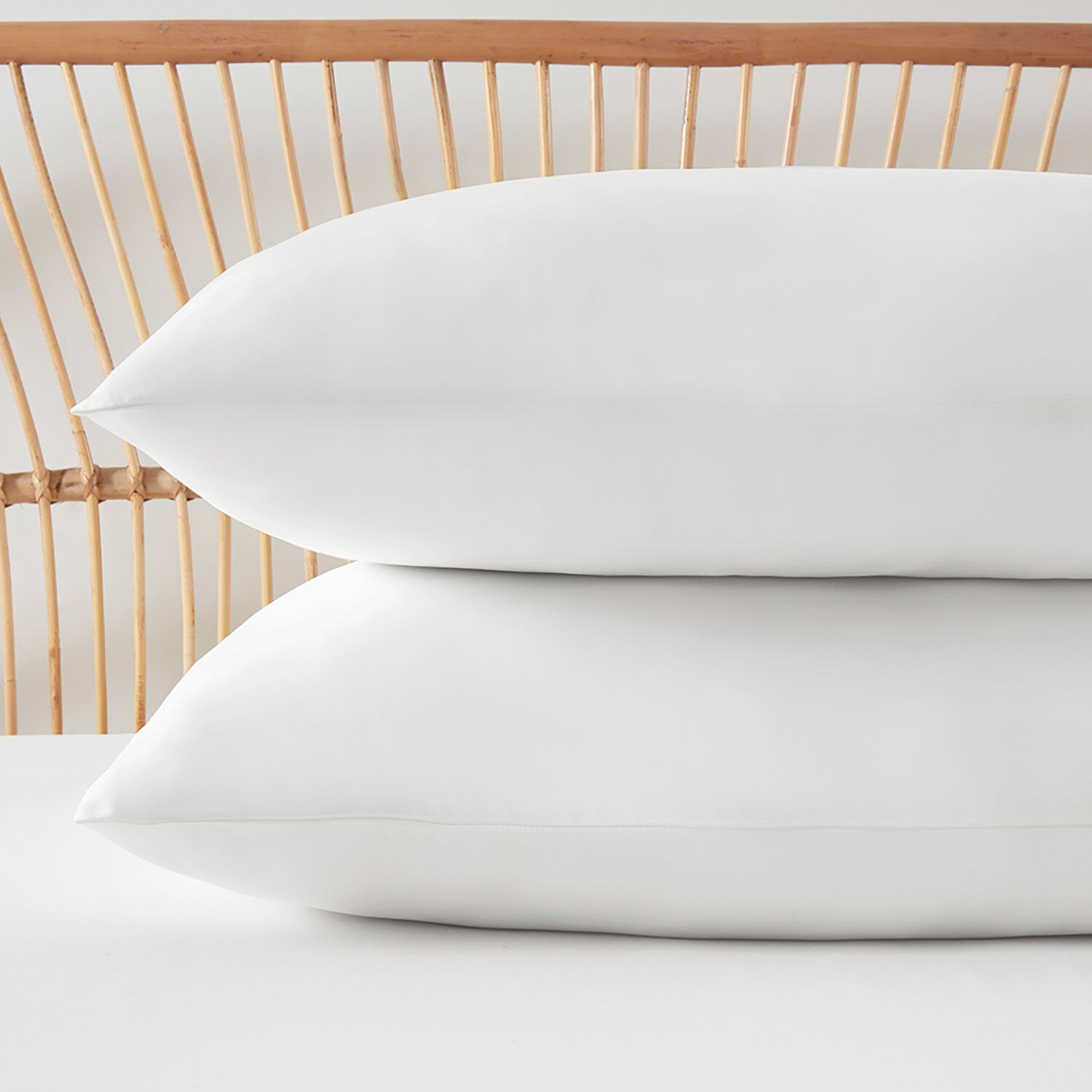 300TC Bamboo/Cotton Housewife Pillowcase Pair - White