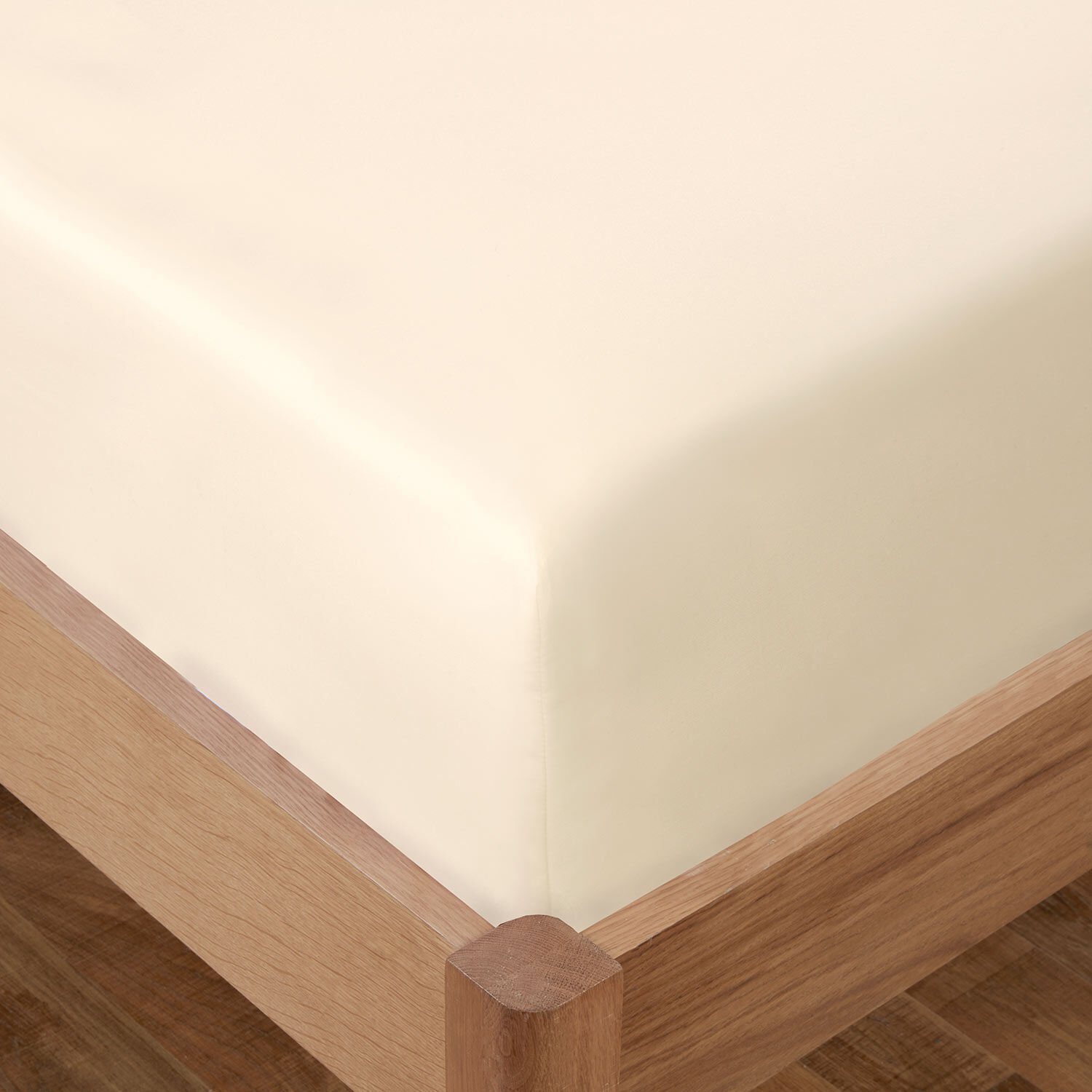 KING SIZE FITTED SHEET 300Tc Bamboo/Ctn Cream