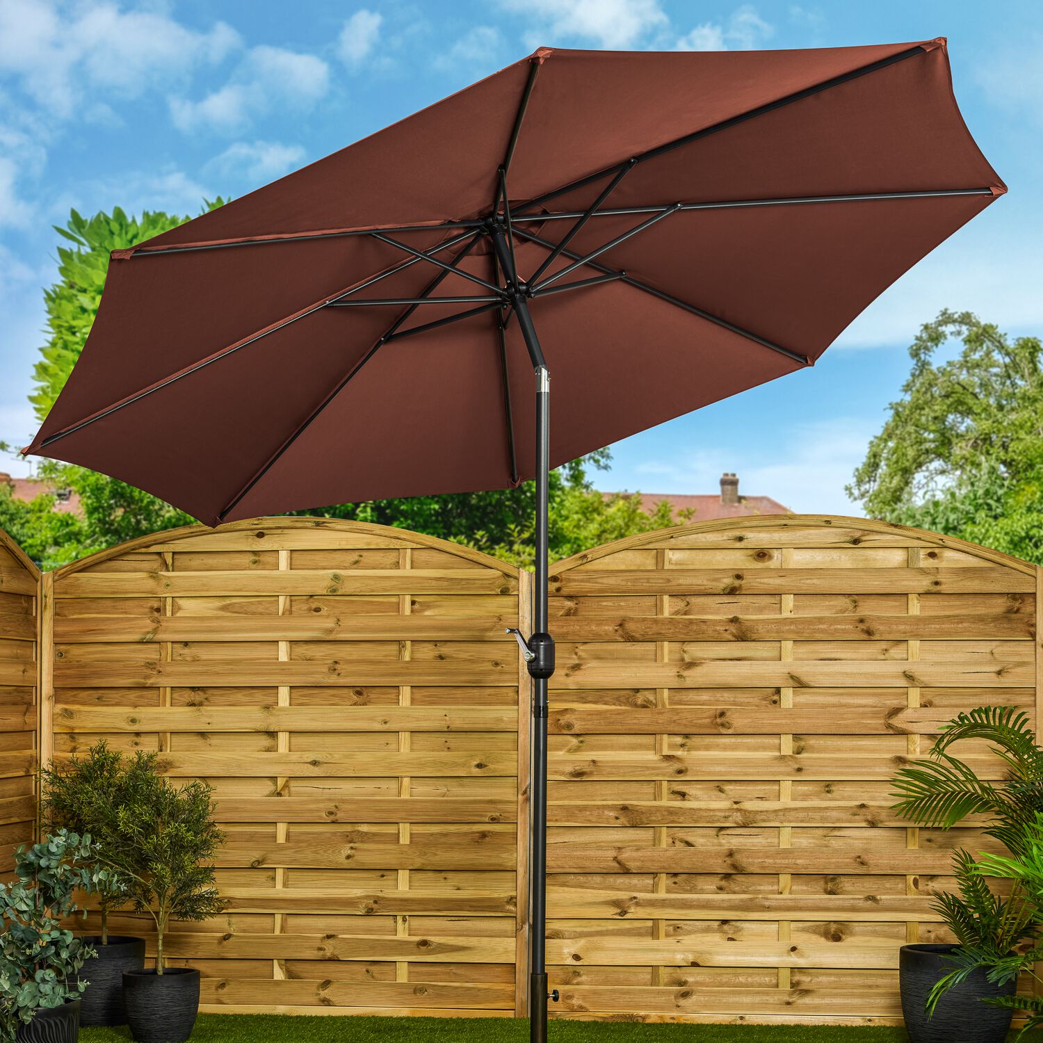 3M Crank & Tilt Sun Parasol - Brown